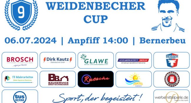 Weidenbecher Cup am 6. Juli 2024!
